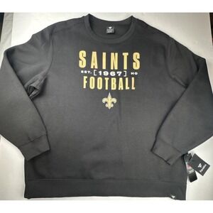 Fanatics Mens New Orleans Saints 2XL Cotton Blend NFL Football Sports Sweatshirt